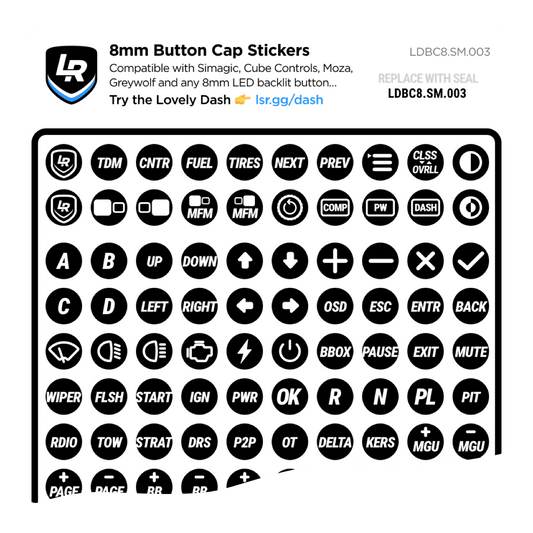 8mm Button Cap Stickers