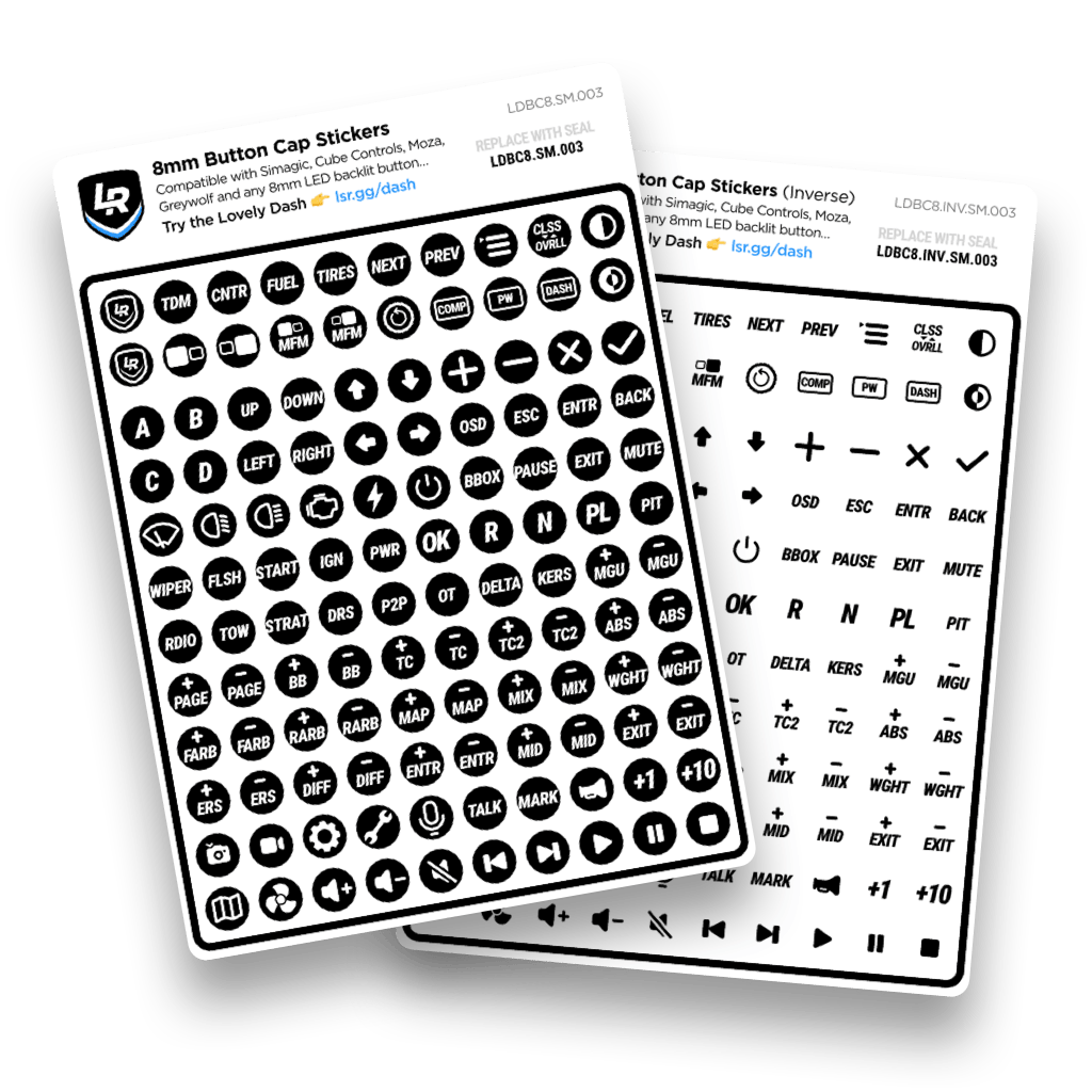 8mm Button Cap Stickers